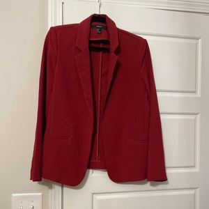 Red blazer.